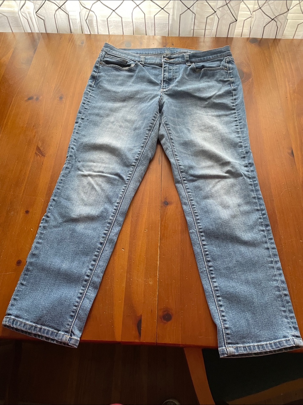 New York & Company Light Blue Straight-Leg Jeans